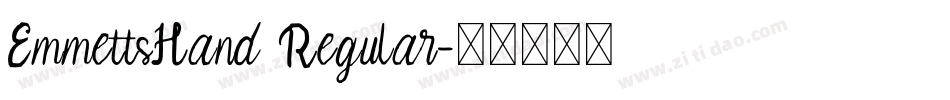EmmettsHand Regular字体转换